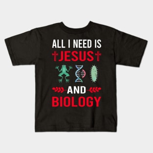 I Need Jesus And Biology Kids T-Shirt